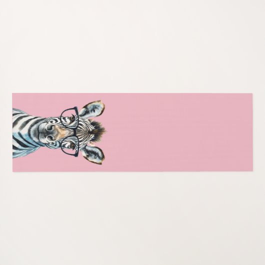 Tapis De Yoga Funny Zebra Porter des lunettes (Dos (Horizontal))