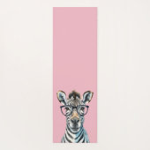 Tapis De Yoga Funny Zebra Porter des lunettes (Dos)