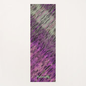 Tapis De Yoga Fuschia rose violet et vert Abstrait Yoga Mat (Devant)