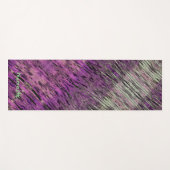 Tapis De Yoga Fuschia rose violet et vert Abstrait Yoga Mat (Devant (Horizontal))
