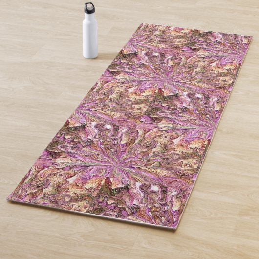Tapis De Yoga Fushsia Art moderne Yoga Mat (En situation)