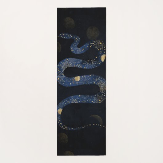 Tapis De Yoga Galaxie Mystical Gold Blue Serpent (Dos)