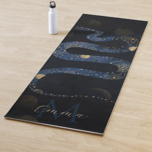 Tapis De Yoga Galaxie Mystical Gold Blue Serpent
