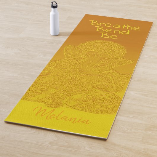 Tapis De Yoga Ganesh Eléphant Bend Breathe Be Personnalisé (En situation)