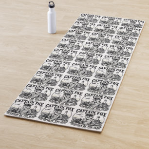 Tapis De Yoga Gardien des Mers Capitaine Renard Dessin Nautical