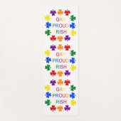 Tapis De Yoga Gay Fier Irlandais LGBT Rainbow Shamrocks (Devant)