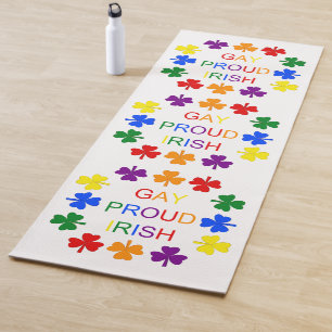 Tapis De Yoga Gay Fier Irlandais LGBT Rainbow Shamrocks