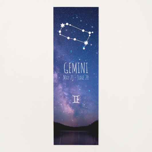 Tapis De Yoga Gemini | Astrologie zodiaque personnalisée Yoga Ma (Devant)