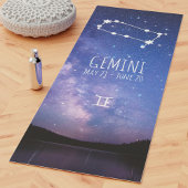 Tapis De Yoga Gemini | Astrologie zodiaque personnalisée Yoga Ma