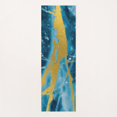 Tapis De Yoga Géode Agate Gemstone Blue et Gold (Devant)