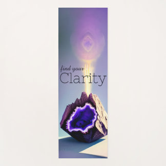 Tapis De Yoga Géode cristal d'Améthyste clair Inspiration violet