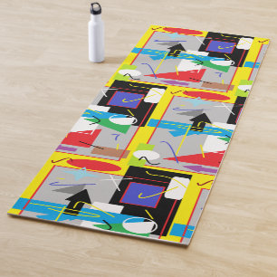 Tapis de Yoga Géométrie de Vibration Positive Abst