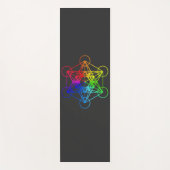 Tapis De Yoga Géométrie sacrée Cube en métal (Devant)