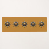 Tapis De Yoga 🌟 Géométrie Sacrée Mandala - Étoile dorée intempo (Dos (Horizontal))