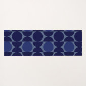 Tapis De Yoga Géométrique bleu rétro (Dos (Horizontal))