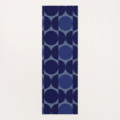 Tapis De Yoga Géométrique bleu rétro (Dos)
