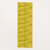 Tapis de yoga géométrique jaune (Dos)