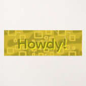 Tapis de yoga géométrique jaune (Devant (Horizontal))
