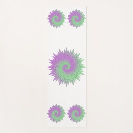 Tapis De Yoga Géométrique Violet et Vert (Devant)
