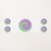Tapis De Yoga Géométrique Violet et Vert (Devant (Horizontal))
