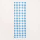 Tapis De Yoga Gingham Bleu Bébé (Devant)