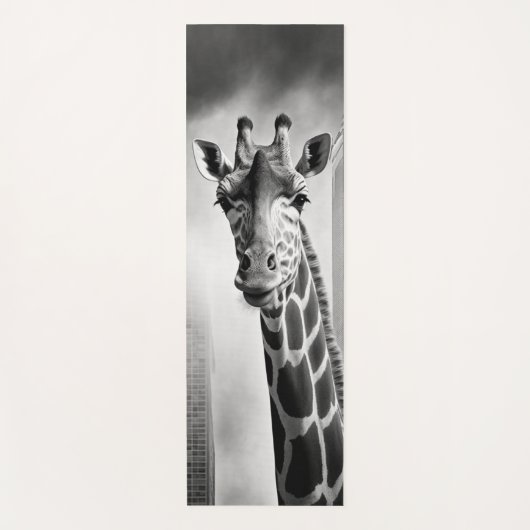 Tapis De Yoga Giraffe dans une cityscape (Devant)