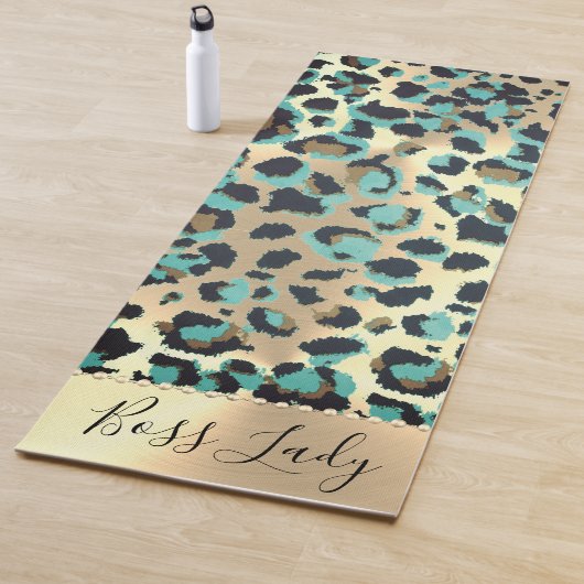 Tapis De Yoga Glam Leopard Boss Lady Yoga Mat (En situation)