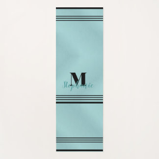 Tapis De Yoga Glam Turquoise en métal brossé, Yoga monogrammé él