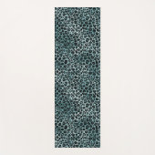 Tapis De Yoga Glam Turquoise Turquoise Blue Empreinte de léopard (Devant)
