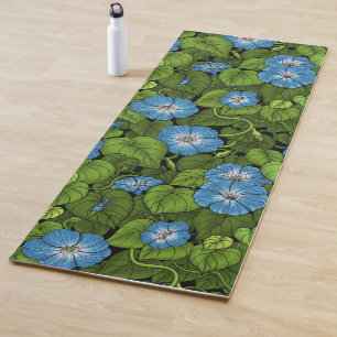 Tapis De Yoga Gloire du matin en bleu et vert