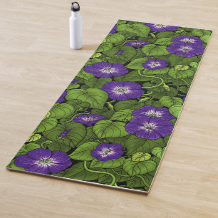 Tapis De Yoga Gloire du matin en violet et vert