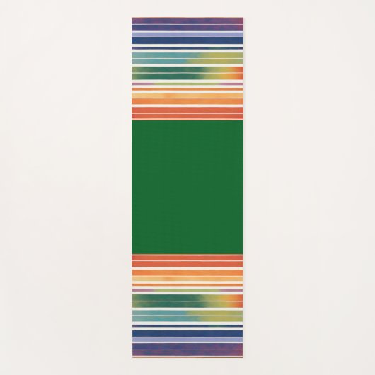 Tapis De Yoga Glorious Rainbow Stripes (Devant)