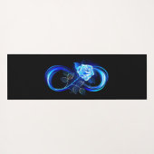 Tapis De Yoga Glowing infinity with blue rose (Dos (Horizontal))
