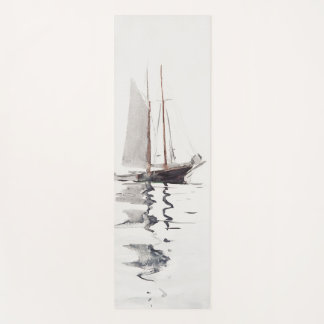 Tapis De Yoga Goélette à deux mâts avec Dory par Winslow Homer