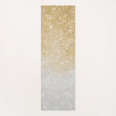 Tapis De Yoga Gold and Silver Glitter Ombre Luxury Design  (Devant)
