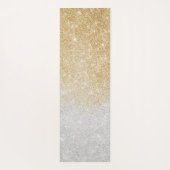 Tapis De Yoga Gold and Silver Glitter Ombre Luxury Design  (Dos)