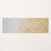 Tapis De Yoga Gold and Silver Glitter Ombre Luxury Design  (Devant (Horizontal))
