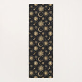 Tapis De Yoga Gold Black Celestial Sun Moon Star Exercice (Dos)