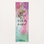 Tapis De Yoga Gold Custom Name Workout motivational monogram  (Devant)