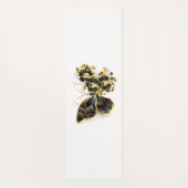 Tapis De Yoga Gold flower Butterfly with Black Orchid (Dos)