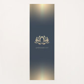 Tapis De Yoga Gold Lotus Spa Salon de beauté Monogramme (Devant)