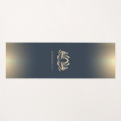 Tapis De Yoga Gold Lotus Spa Salon de beauté Monogramme (Devant (Horizontal))