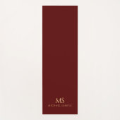 Tapis De Yoga Gold Name Monogram Initials Personalized Fitness (Devant)