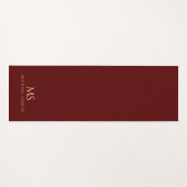 Tapis De Yoga Gold Name Monogram Initials Personalized Fitness (Devant (Horizontal))