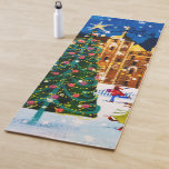 Tapis De Yoga Gold Pink Christmas Winter Ice Skating<br><div class="desc">It’s an evening of snowy fun. Everybody enjoy a night of ice skating on the rink. In the wintery scene around them,  the glow of Christmas tree illuminates the freshly falling snow.</div>