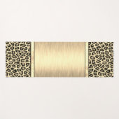 Tapis De Yoga Gold Sheen Gold Empreinte de léopard (Devant (Horizontal))