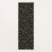 Tapis De Yoga Gold Star Design On Black (Dos)