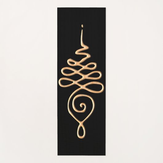 Tapis De Yoga Gold Unalome  (Devant)
