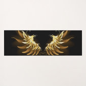 Tapis De Yoga Golden Angel Wings on Black background (Dos (Horizontal))