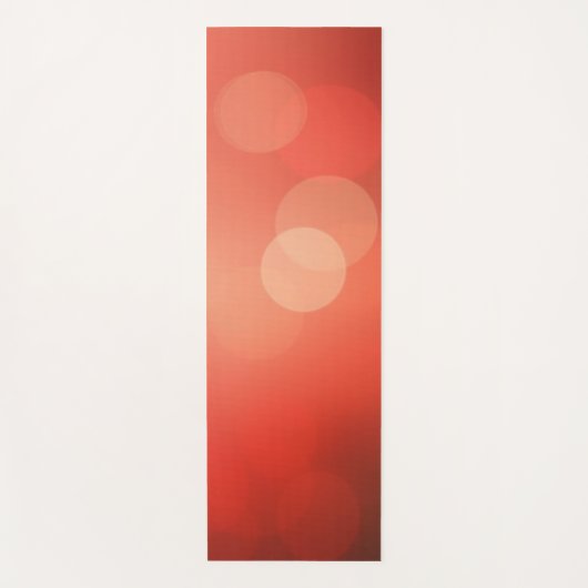 Tapis De Yoga Golden Bokeh sur Orange Red (Devant)